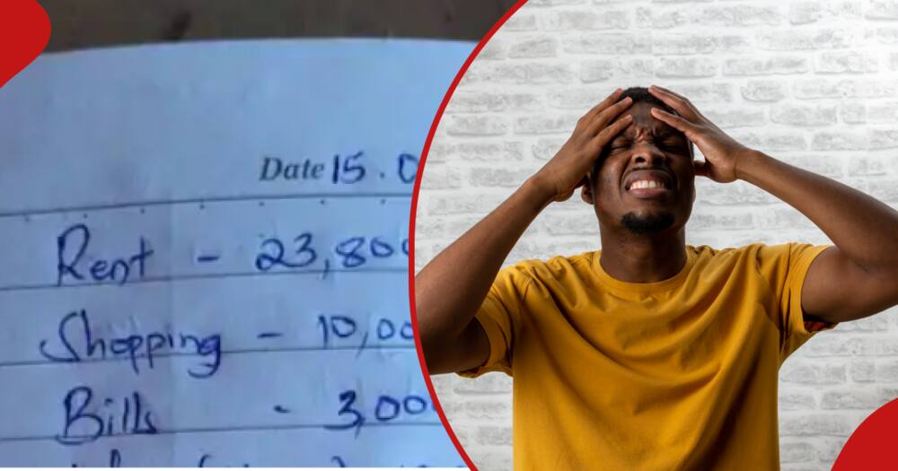 Kenyans advise man earning KSh 71,000 to cut expenses.