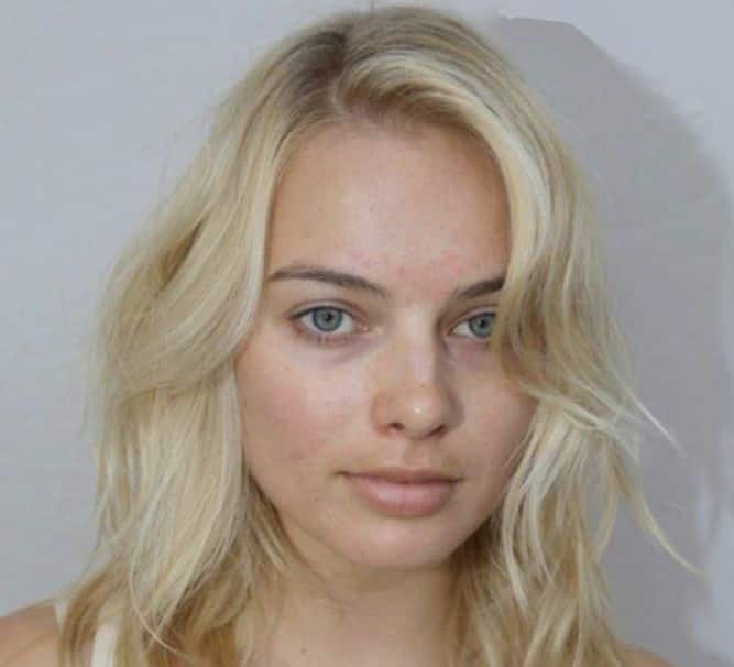 Margot Robbie without makeup