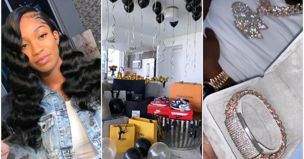 Lady Gifts Lover Boxes of Expensive Shoes, Diamonds on his Birthday: "I Spoiled Him"