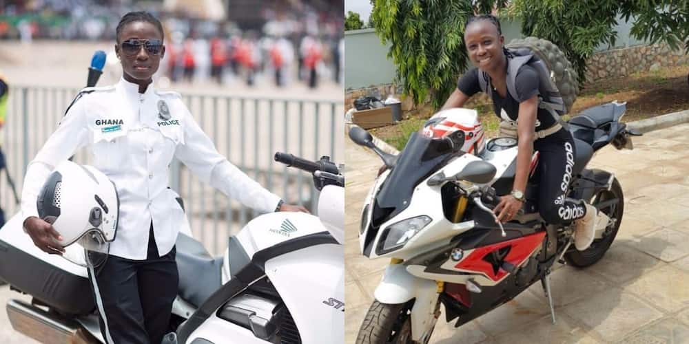 I've never taken bribe since I joined Ghana Police - Female biker Akua Gaddafi