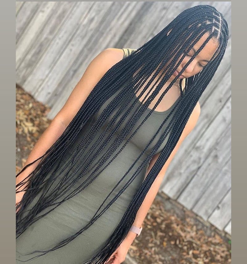 Long knotless deals braids