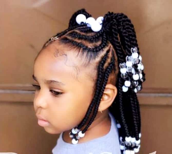 kids braided hairstyles with beads