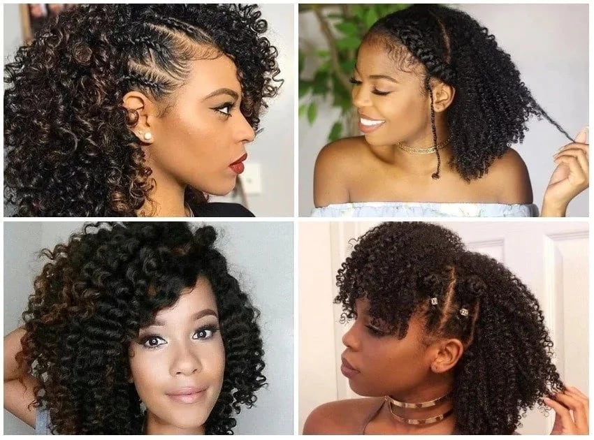 Cute and fierce hair for all occasions. All you need to do is braid into  two the top sections of yo… | Loose hairstyles, Two braid hairstyles, Side  braid hairstyles