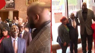 William Ruto Stunned after Meeting NBA Legend Shaquille O'Neal in US