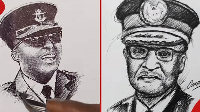 Pencil Artist Who Drew Late Francis Ogolla Says It Was to Show Respect to KDF Soldiers