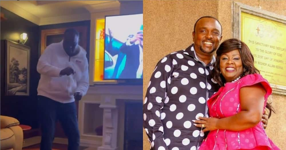 Kathy Kiuna shares video of bubbly husband dancing, shows off lavish living room