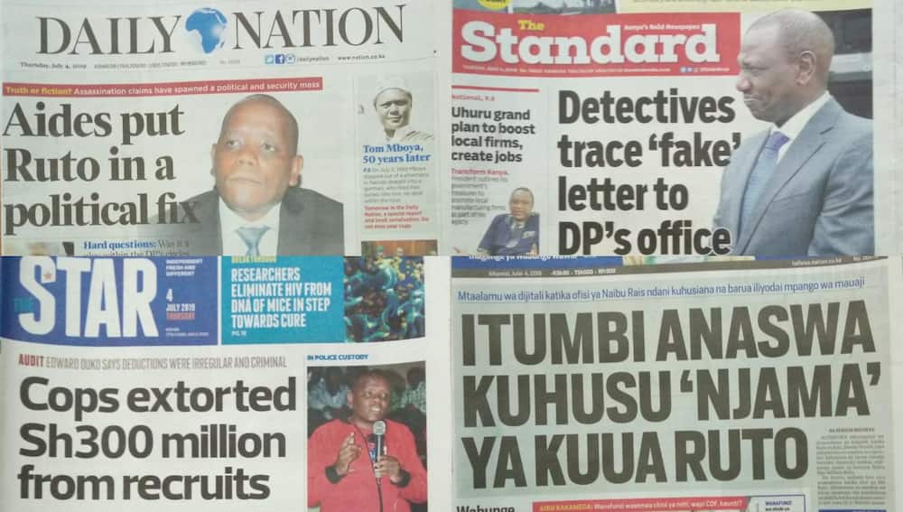 Kenya newspapers review for July 4: State House intruder says he wants to be a fisherman