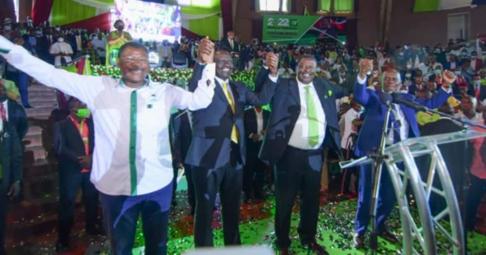 From left: Senator Moses Wetang'ula, Deputy President William Ruto and ANC leader Musalia Mudavadi. Photo: William Ruto.