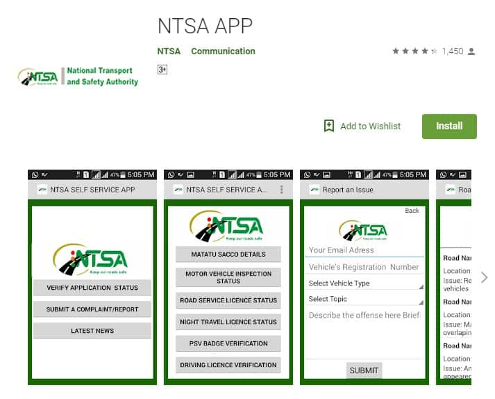 NTSA app download