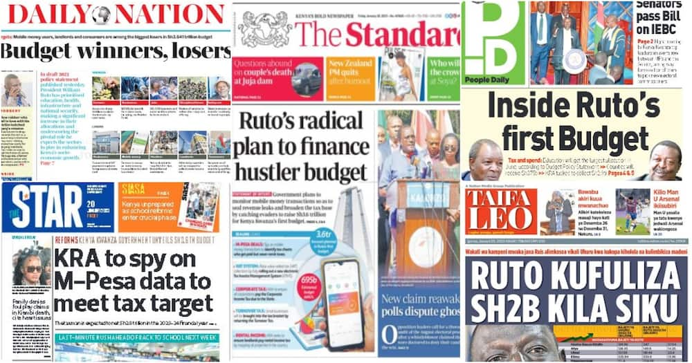 Kenyan newspapers for Friday, January 20.