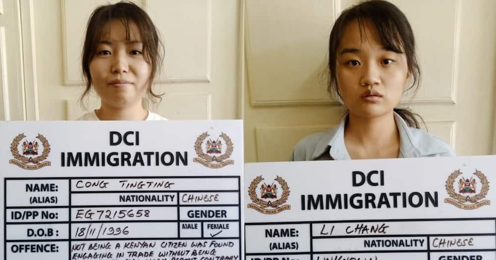 Nairobi police arrested six Chinese citizens.