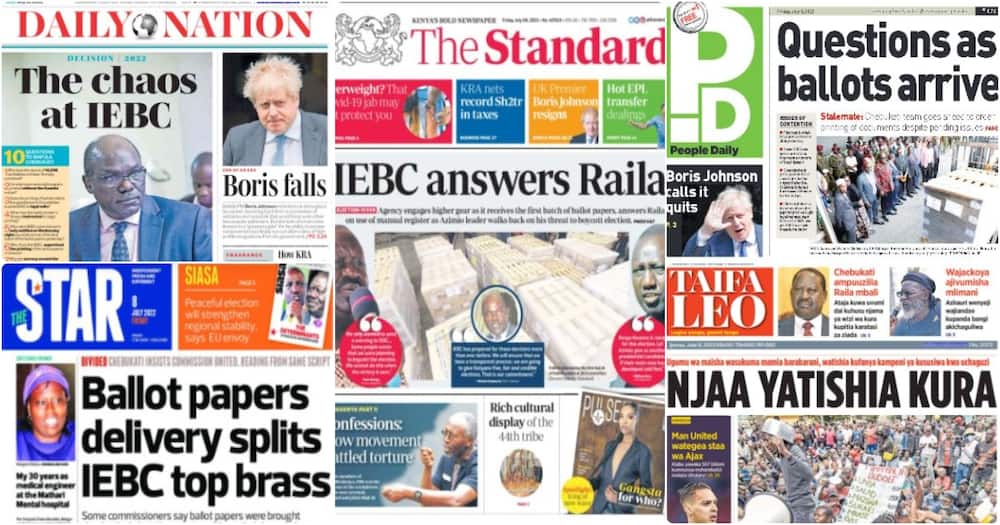 Kenyan newspapers for July 8.
