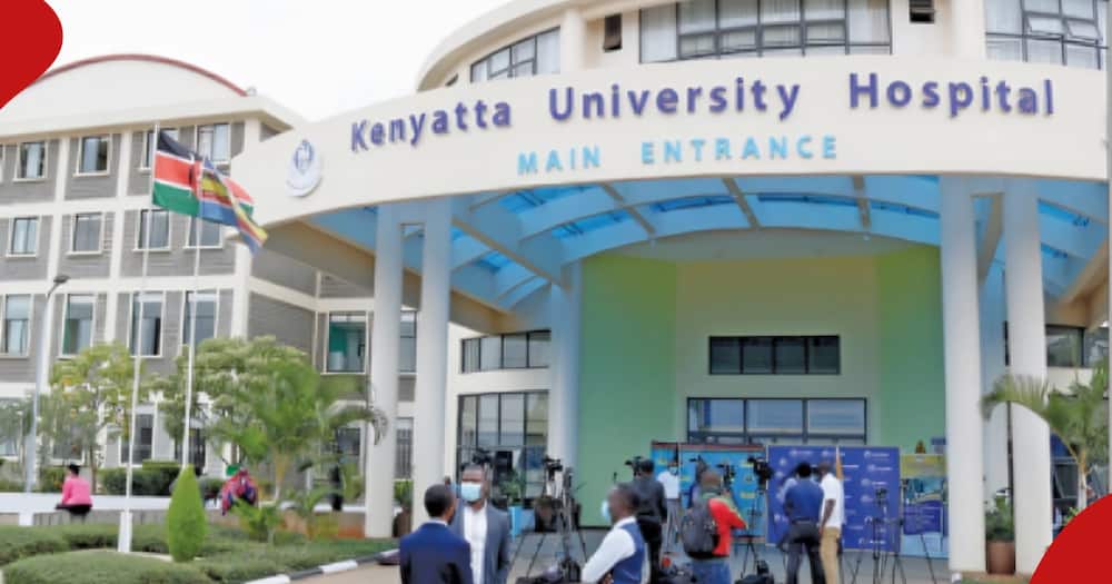Kenyatta University hospital main entrance.