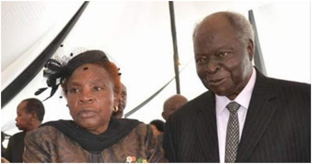Lucy Weru with the late president Mwai Kibaki. Photo: Nation.