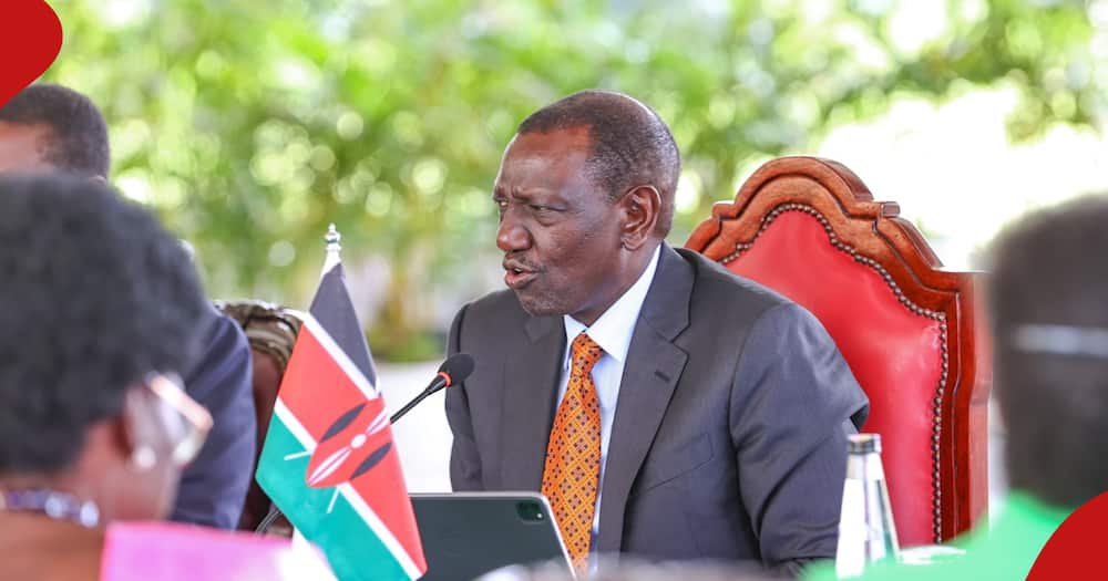 President William Ruto speaks at a meeting on Thursday, May 16.