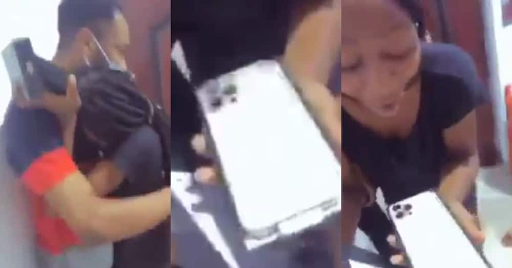 Romantic man buys his girlfriend iPhone 12 Pro Max as Val's Day gift (Video)