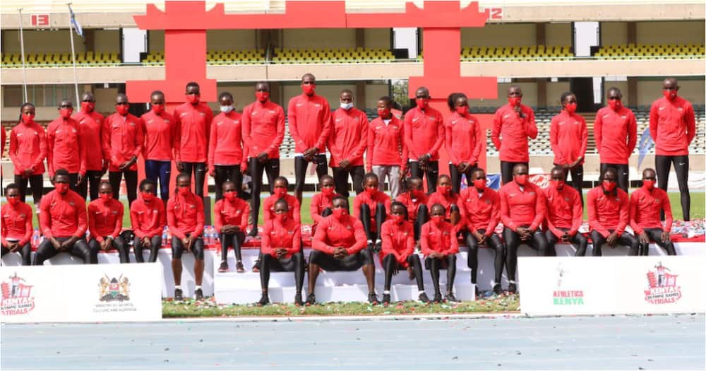 Team Kenya athletes for the Tokyo Olympics. Photo: @athleticskenya.