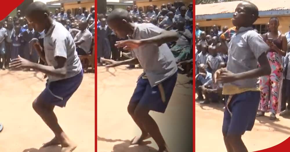 Namalenge Primary School pupil shows off his dance moves in a viral TikTok video.