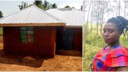Migori Woman Married to Boda Rider Builds Simple House Worth KSh 90k, Hopes To Complete it Soon