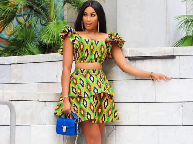 Ankara short skirt and blouse sale