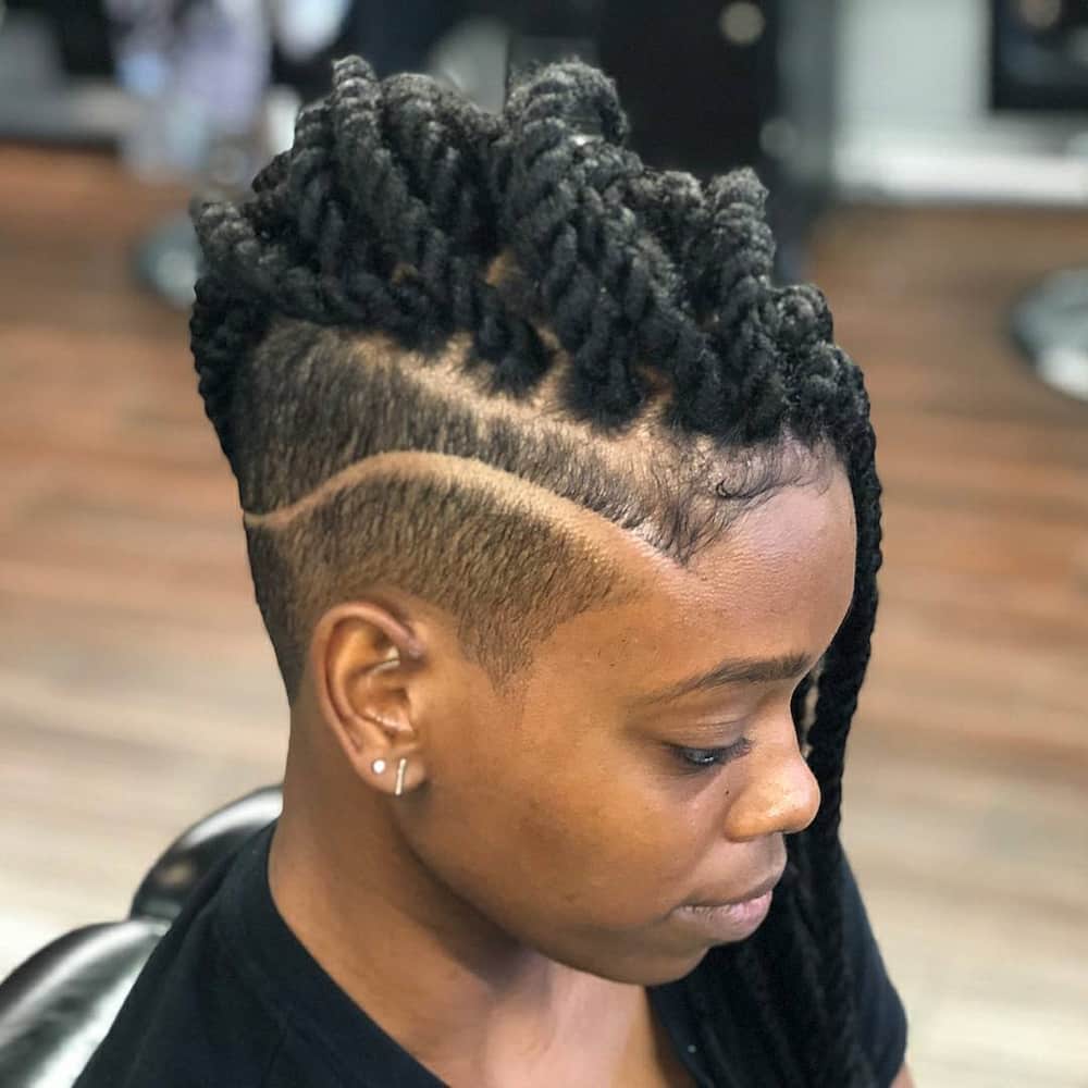 20 best kinky twists with shaved sides hairstyles 
