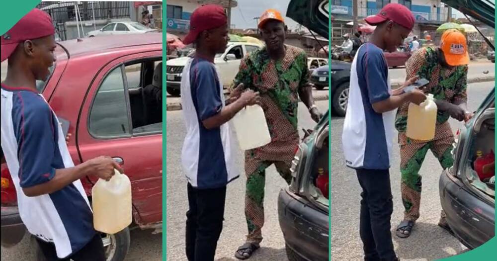 Man gives out fuel for free as a way of showing love to others.