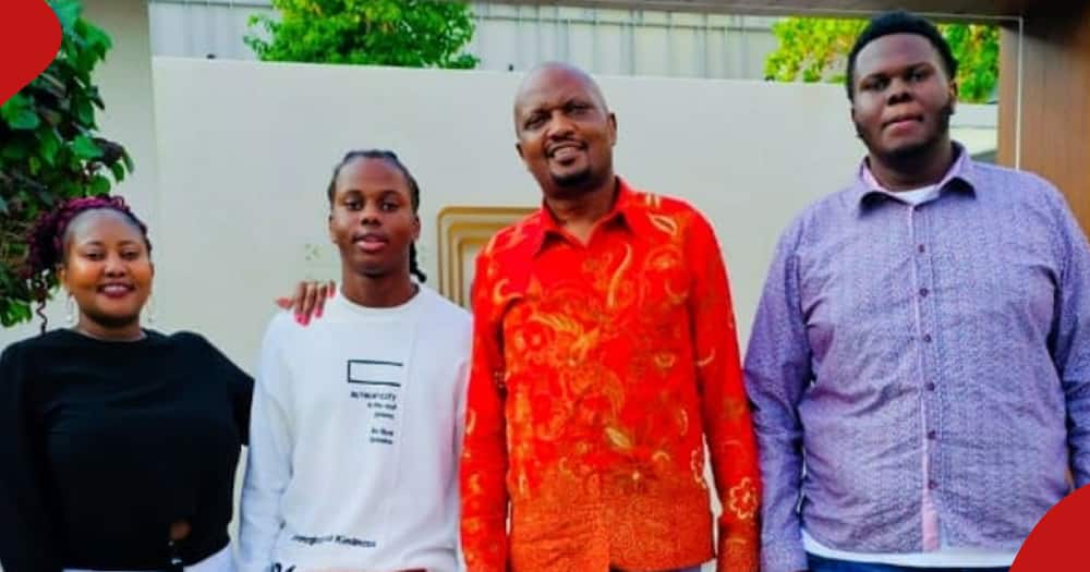 Moses Kuria with his family