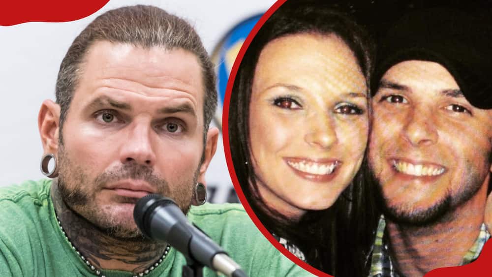 Jeff Hardy is at the Wizard World Comic Con and R, Jeff Hardy with his wife Beth Britt