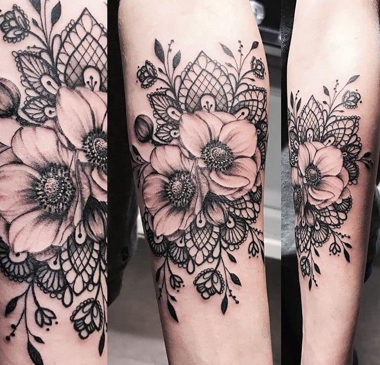 Lace And Pearl Tattoo Ideas  Lace tattoo Cute tattoos for women Small  tattoo designs