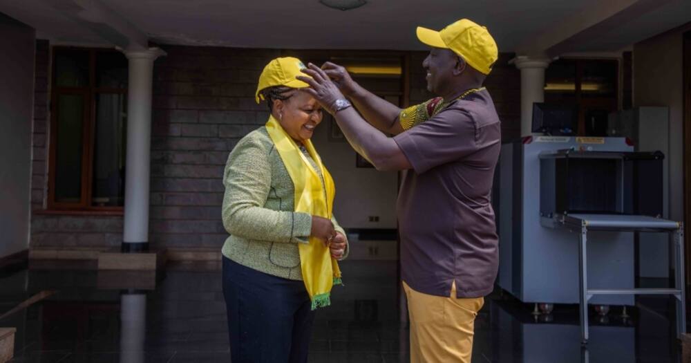 Kirinyaga governor Anne Waiguru and Deputy President William Ruto.