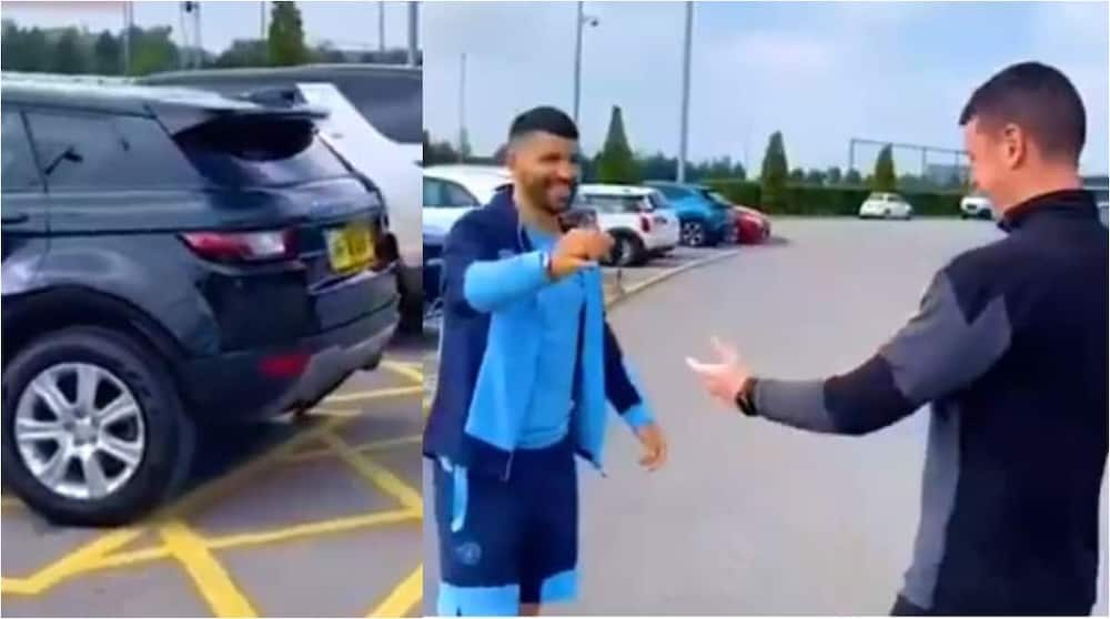 Video Shows Emotional Moment Sergio Aguero Gifted His Expensive Range Rover to Man City Kit Man