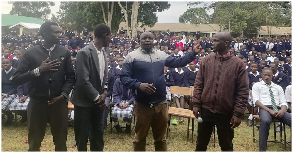 Mathew Nyamlori visited Maraba Secondary School.