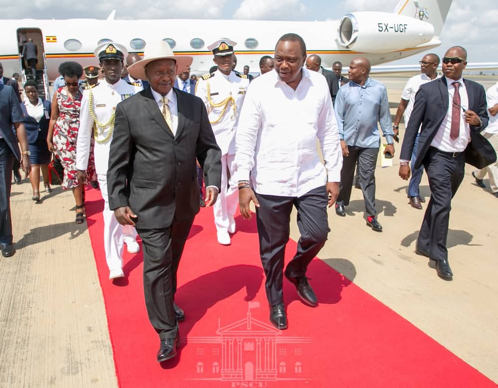 Uganda's president Yoweri Museveni lands in Kenya for 2-day state visit