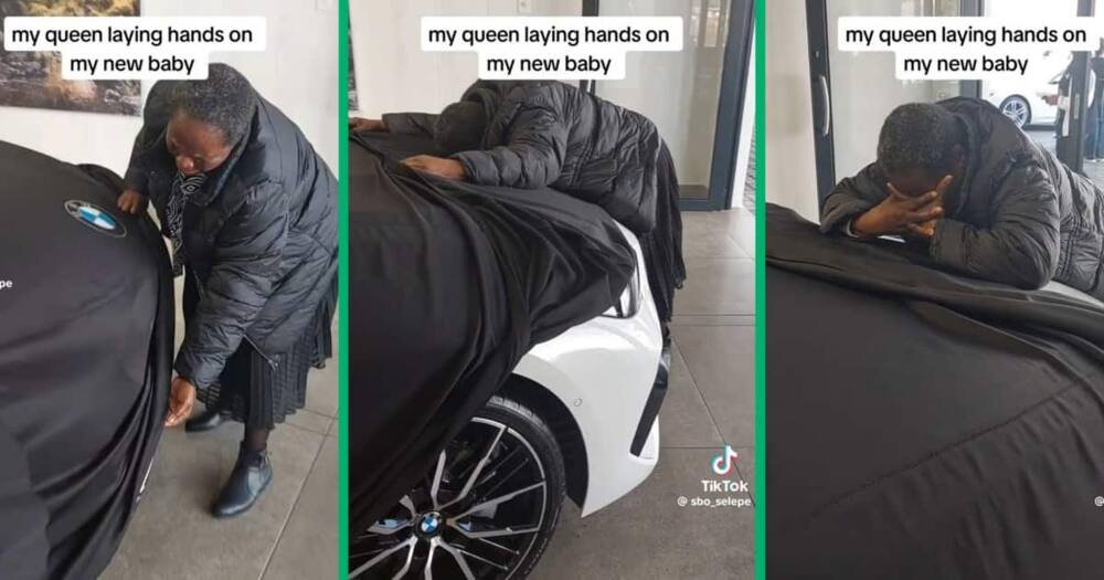 A woman collected a BMW from the dealership