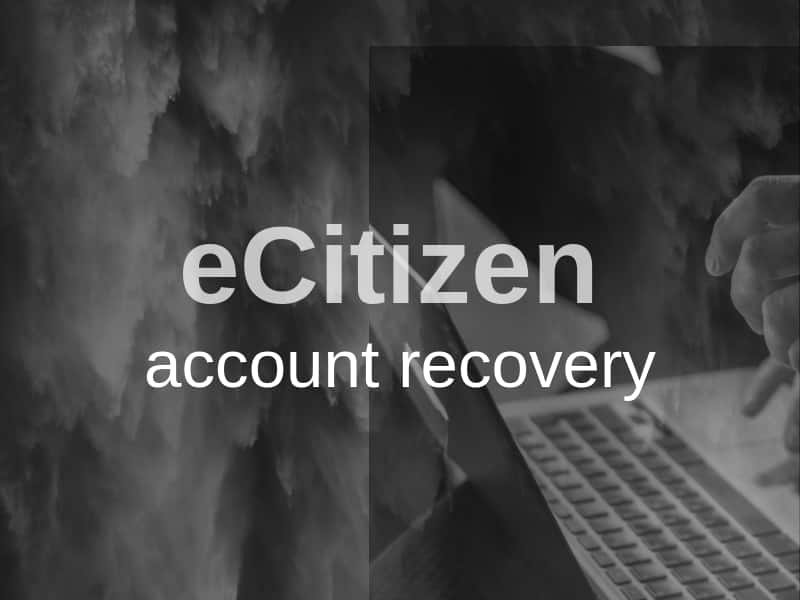 eCitizen account recovery