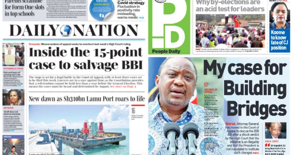 Newspapers Review For May 17. Photo: Daily Nation, People Daily.