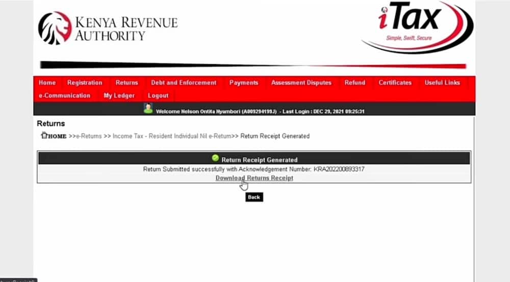 how to file nil returns for students