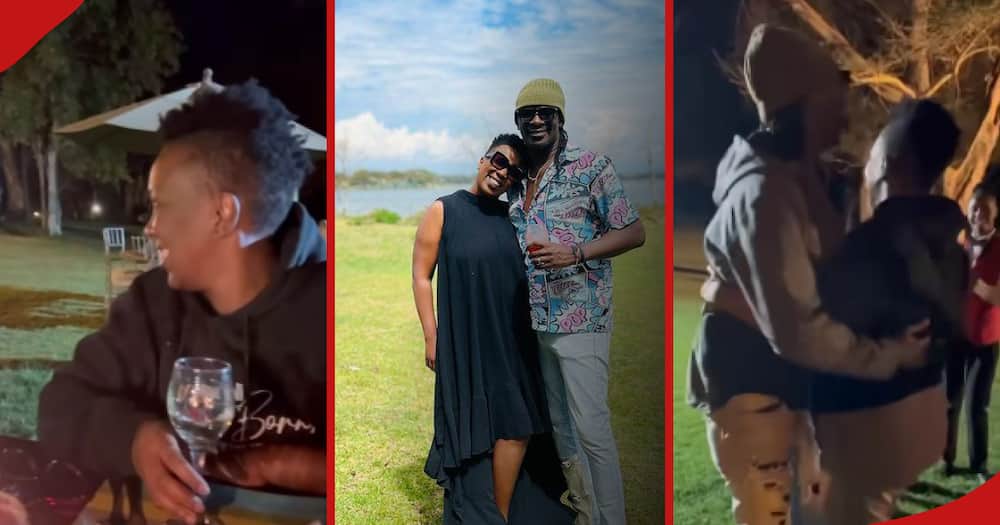Nameless and Wahu in Naivasha for their 18th anniversary.