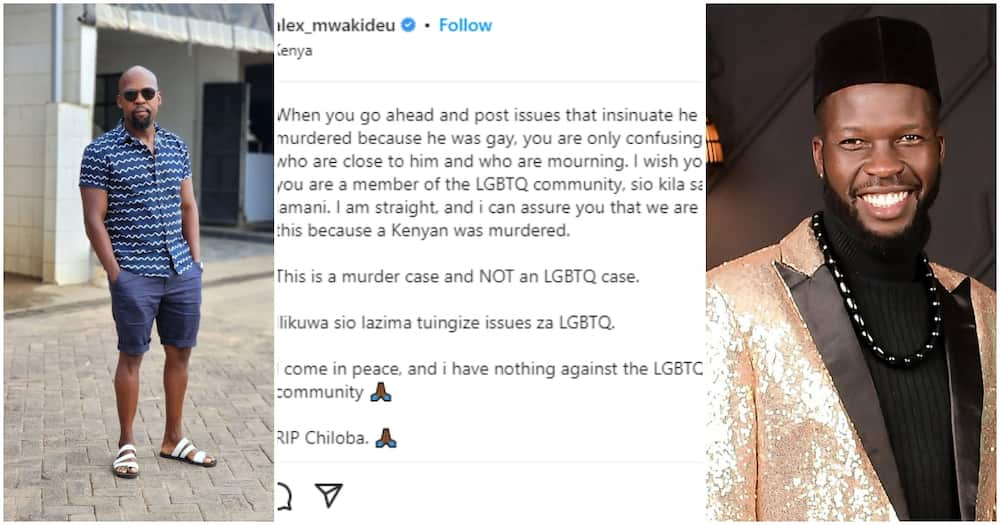 Alex Mwakideu wondered what LGBTQ activists will say after his best friend confessed to having killed the model. Photo: Alex Mwakideu, Edwin Chiloba.
