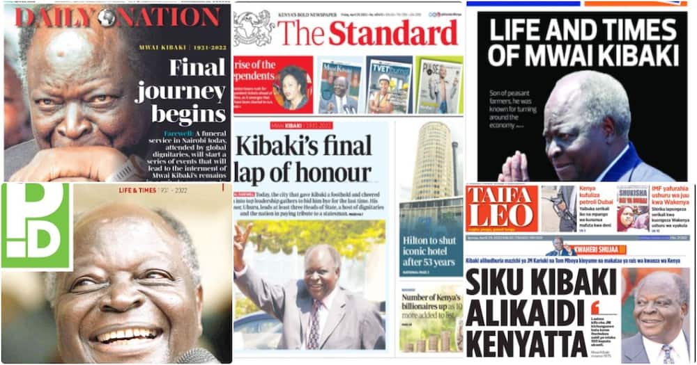Kenyan Newspapers Review: Mwai Kibaki's 107-Year-Old Sister Says She Feels Orphaned After His Death