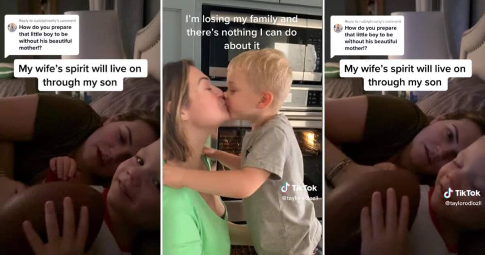 TikTok user Taylor Odlozil's wife and their precious son.