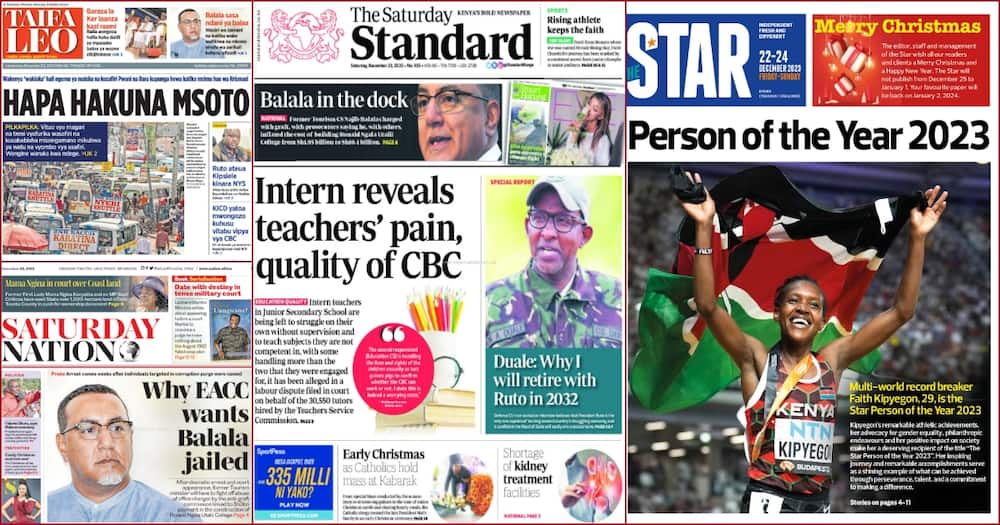 Kenya Newspapers Review for December 23