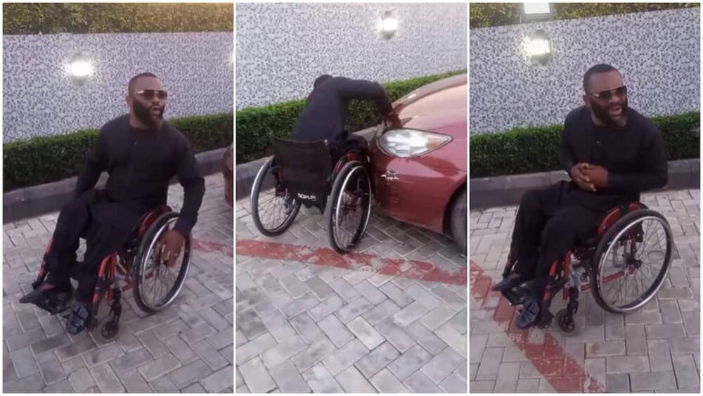 Disabled people in Nigeria/the man said he doesn't want healing.