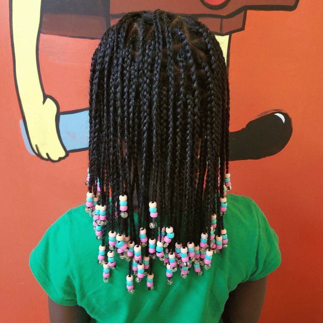 Bantu & Braids Half up Half Down- Hairstyle for little girls - YouTube