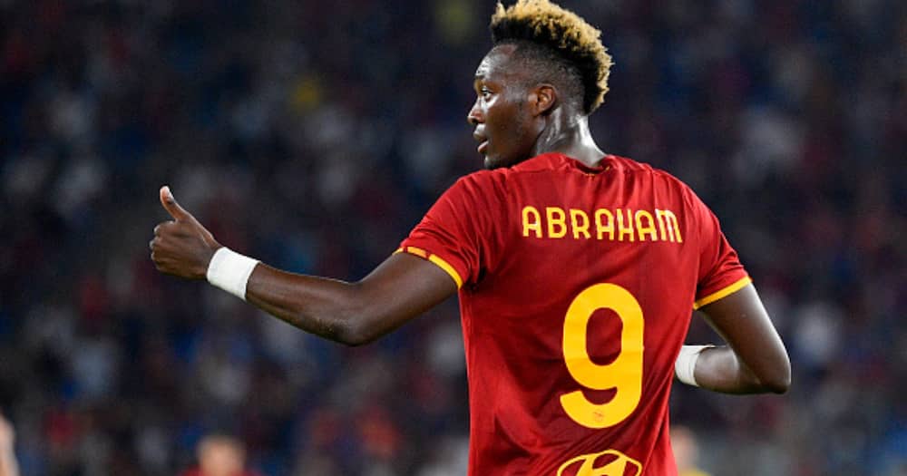 Tammy Abraham of Roma seen during the 2020-2021 Italian Serie A Champions League match between A.S. Roma and ACF Fiorentina at Stadio Olimpico. (Photo by Fabrizio Corradetti/SOPA Images/LightRocket via Getty Images)