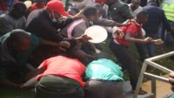 Nyamira: Residents Gatecrash DG James Gesami's Party, Scramble For Food