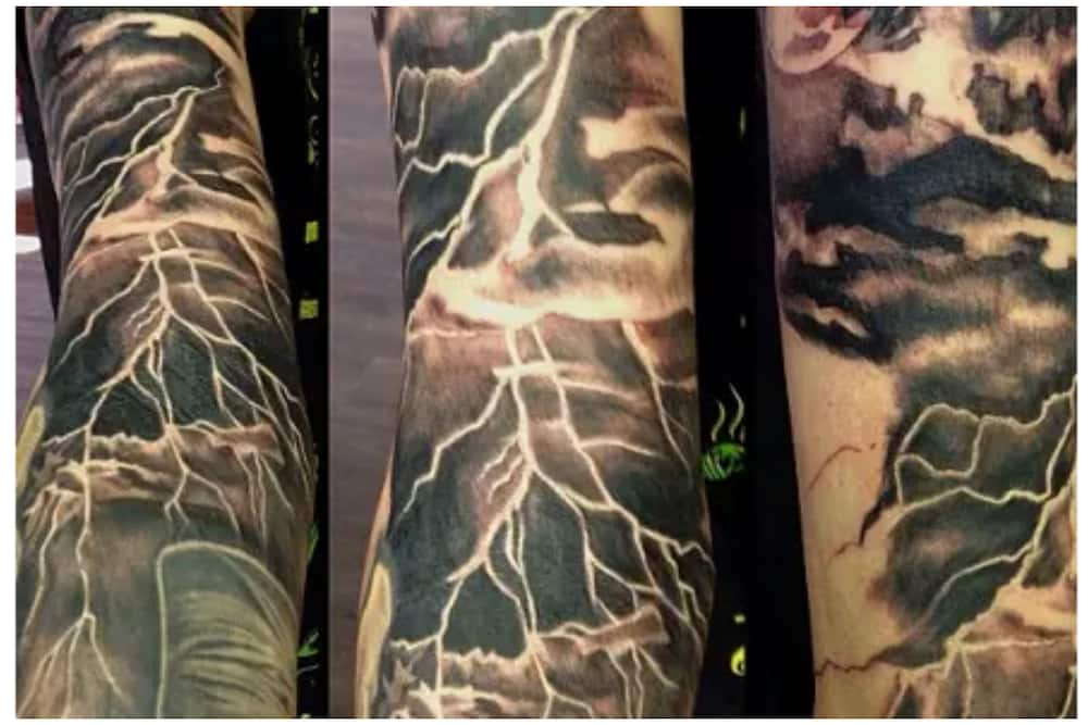 lightning storm tattoo