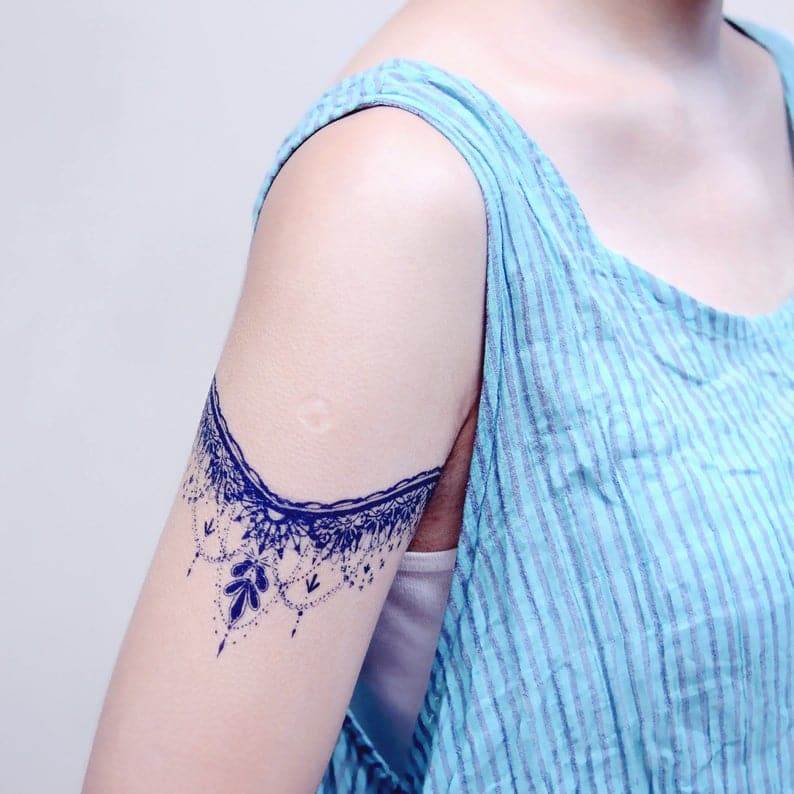 Landscape Arm Ring Tattoo Stickers Dragon Ink Style - Temu