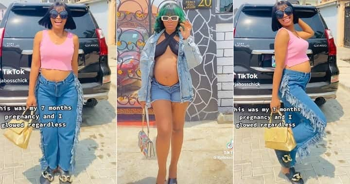 Pregnant woman's TikTok shows how much baby bump grows in 1 week