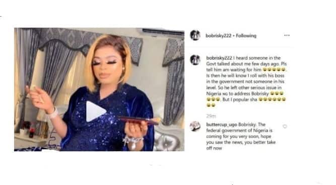 Bobrisky slams the DG of NCAC for calling him a national disgrace